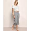 GYS Bamboo Viscose Women’s Pajama Bottoms High Waist Capri Lounge Pants with Pockets(Heather Grey)