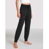 GYS Bamboo Viscose Women’s Pajama Bottoms High Waist Pajama Pants with Drawstring(Black)