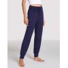 GYS Bamboo Viscose Women’s Pajama Bottoms High Waist Pajama Pants with Drawstring(Navy)