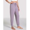GYS Bamboo Viscose Women’s Pajama Bottoms High Waist Pajama Pants with Drawstring(Violet)
