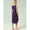 GYS Bamboo-Derived Viscose Women’s Nightgowns Sleeveless V Neck Tank Night Dress(Deep Purple)