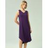 GYS Bamboo-Derived Viscose Women’s Nightgowns Sleeveless V Neck Tank Night Dress(Deep Purple)
