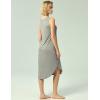GYS Bamboo-Derived Viscose Women’s Nightgowns Sleeveless V Neck Tank Night Dress(Heather Grey)