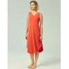 GYS Bamboo-Derived Viscose Women’s Nightgowns Sleeveless V Neck Tank Night Dress(Peach Pink)