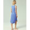 GYS Bamboo-Derived Viscose Women’s Nightgowns Sleeveless V Neck Tank Night Dress(Sky Blue)
