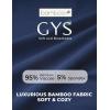 GYS Men’s Bamboo Viscose Pajamas Set Lightweight Sleepwear Long-Sleeved Sleep Shirt and Long Pants Pjs Lounge Sets(Navy)