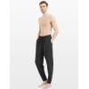 GYS Men’s Pajama Pants Joggers – Viscose Made from Bamboo, Knit Pj Bottoms Lightweight Lounge Sleep Pants(Black)