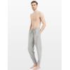 GYS Men’s Pajama Pants Joggers – Viscose Made from Bamboo, Knit Pj Bottoms Lightweight Lounge Sleep Pants(Light Grey)