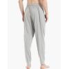 GYS Men’s Pajama Pants Joggers – Viscose Made from Bamboo, Knit Pj Bottoms Lightweight Lounge Sleep Pants(Light Grey)