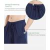 GYS Men’s Pajama Pants Joggers – Viscose Made from Bamboo, Knit Pj Bottoms Lightweight Lounge Sleep Pants(Navy)