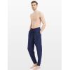 GYS Men’s Pajama Pants Joggers – Viscose Made from Bamboo, Knit Pj Bottoms Lightweight Lounge Sleep Pants(Navy)