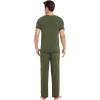 GYS Men’s Pajama Sets, Viscose Made from Bamboo, Short Sleeve T-Shirt and Lounge Pants 2 Piece Pajamas for Men(Army Green)