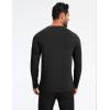GYS Men’s Pajama Top Bamboo Viscose Cloud-Soft Long Sleeve Loungewear Moisture-Wicking Relaxed Fit Sleep Shirt(Black)