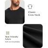 GYS Men’s Pajama Top Bamboo Viscose Cloud-Soft Long Sleeve Loungewear Moisture-Wicking Relaxed Fit Sleep Shirt(Black)