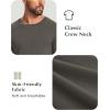 GYS Men’s Pajama Top Bamboo Viscose Cloud-Soft Long Sleeve Loungewear Moisture-Wicking Relaxed Fit Sleep Shirt(Deep Grey)