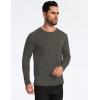 GYS Men’s Pajama Top Bamboo Viscose Cloud-Soft Long Sleeve Loungewear Moisture-Wicking Relaxed Fit Sleep Shirt(Deep Grey)