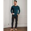 GYS Men’s Pajama Top Bamboo Viscose Cloud-Soft Long Sleeve Loungewear Moisture-Wicking Relaxed Fit Sleep Shirt(Indigo)