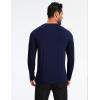 GYS Men’s Pajama Top Bamboo Viscose Cloud-Soft Long Sleeve Loungewear Moisture-Wicking Relaxed Fit Sleep Shirt(Navy)