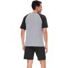 GYS Mens Pajamas Set Shorts Bamboo Viscose Short Sleeve Sleepwear Top and Shorts Set Soft Pjs Loungewear Set