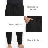 GYS Men’s Sweatpants Soft Stretch Drawstring Waist Casual Joggers Pants with Pockets(Black)
