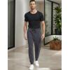 GYS Men’s Sweatpants Soft Stretch Drawstring Waist Casual Joggers Pants with Pockets(Dark Grey)