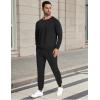 GYS Mens Sweatsuit 2 Piece Outfits Sets, Long Sleeve Fall Tracksuit Casual Jogging Sweat Suit Set(Black)