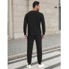 GYS Mens Sweatsuit 2 Piece Outfits Sets, Long Sleeve Fall Tracksuit Casual Jogging Sweat Suit Set(Black)