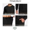 GYS Mens Sweatsuit 2 Piece Outfits Sets, Long Sleeve Fall Tracksuit Casual Jogging Sweat Suit Set(Black)