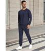 GYS Mens Sweatsuit 2 Piece Outfits Sets, Long Sleeve Fall Tracksuit Casual Jogging Sweat Suit Set(Deep Navy)