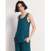 GYS Pajama Set for Women Bamboo Viscose U Neck Tank Top and Pants Soft 2 Piece Sleepwear Sets(Ink Blue)