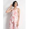GYS Pajama Set for Women Bamboo Viscose U Neck Tank Top and Pants Soft 2 Piece Sleepwear Sets(Peony)