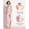GYS Pajama Set for Women Bamboo Viscose U Neck Tank Top and Pants Soft 2 Piece Sleepwear Sets(Peony)