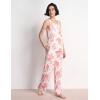 GYS Pajama Set for Women Bamboo Viscose U Neck Tank Top and Pants Soft 2 Piece Sleepwear Sets(Peony)
