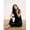 GYS Pajama Sets for Women Bamboo Viscose Sleeveless Tank Top with Soft Pants Sleep Set(Black)