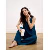 GYS Pajama Sets for Women Bamboo Viscose Sleeveless Tank Top with Soft Pants Sleep Set(Ink Blue)