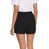 GYS Pajama Shorts for Women – Viscose Made from Bamboo, Soft Sleep Shorts Stretchy Sleepwear Casual Pj Bottoms(Black)
