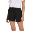 GYS Pajama Shorts for Women – Viscose Made from Bamboo, Soft Sleep Shorts Stretchy Sleepwear Casual Pj Bottoms(Black)