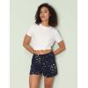 GYS Pajama Shorts for Women – Viscose Made from Bamboo, Soft Sleep Shorts Stretchy Sleepwear Casual Pj Bottoms(Blue Stars)