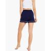 GYS Pajama Shorts for Women – Viscose Made from Bamboo, Soft Sleep Shorts Stretchy Sleepwear Casual Pj Bottoms(C- Navy)