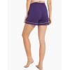 GYS Pajama Shorts for Women – Viscose Made from Bamboo, Soft Sleep Shorts Stretchy Sleepwear Casual Pj Bottoms(C- Purple)