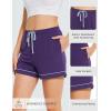 GYS Pajama Shorts for Women – Viscose Made from Bamboo, Soft Sleep Shorts Stretchy Sleepwear Casual Pj Bottoms(C- Purple)
