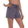 GYS Pajama Shorts for Women – Viscose Made from Bamboo, Soft Sleep Shorts Stretchy Sleepwear Casual Pj Bottoms(Dark Grey)