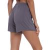 GYS Pajama Shorts for Women – Viscose Made from Bamboo, Soft Sleep Shorts Stretchy Sleepwear Casual Pj Bottoms(Dark Grey)