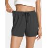 GYS Pajama Shorts for Women – Viscose Made from Bamboo, Soft Sleep Shorts Stretchy Sleepwear Casual Pj Bottoms(Dark Heather Grey)