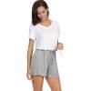 GYS Pajama Shorts for Women – Viscose Made from Bamboo, Soft Sleep Shorts Stretchy Sleepwear Casual Pj Bottoms(Heather Grey)