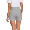 GYS Pajama Shorts for Women – Viscose Made from Bamboo, Soft Sleep Shorts Stretchy Sleepwear Casual Pj Bottoms(Heather Grey)