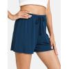 GYS Pajama Shorts for Women – Viscose Made from Bamboo, Soft Sleep Shorts Stretchy Sleepwear Casual Pj Bottoms(Ink Blue)