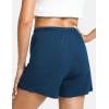 GYS Pajama Shorts for Women – Viscose Made from Bamboo, Soft Sleep Shorts Stretchy Sleepwear Casual Pj Bottoms(Ink Blue)