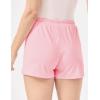 GYS Pajama Shorts for Women – Viscose Made from Bamboo, Soft Sleep Shorts Stretchy Sleepwear Casual Pj Bottoms(Pink)