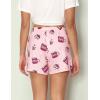 GYS Pajama Shorts for Women – Viscose Made from Bamboo, Soft Sleep Shorts Stretchy Sleepwear Casual Pj Bottoms(Pink Coffee Cup)